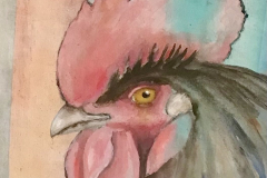 Hahn-in-sanften-Toenen-23-Acryl-auf-Nessel-25-x-25cm