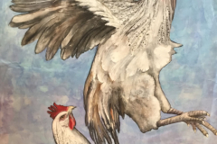 Der Traum vom Fliegen, 2022, Acryl auf Baumwolle, 117x150 cm