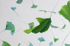 Vegetative_Motive_2006_Ginkgo-Wenn-Blätter-grün-fallen-2_100x130cm_verkauft